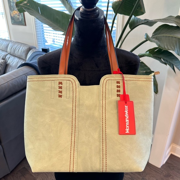 NWT✨Montana West Tote Bag Top Handle
Satchel Oversized Shoulder Hobo PU Leather - Picture 2 of 11